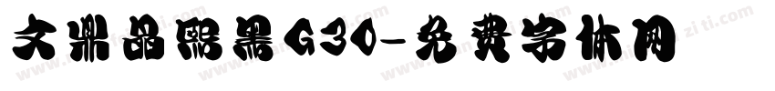 文鼎晶熙黑G30字体转换