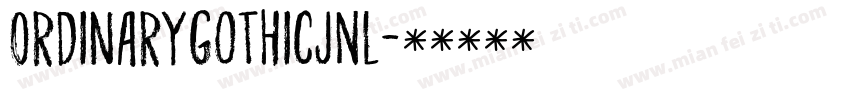OrdinaryGothicJNL字体转换