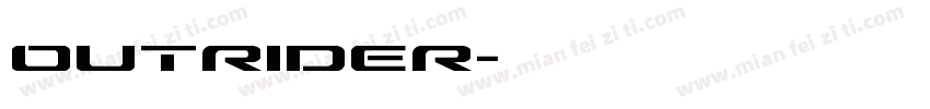 outrider字体转换
