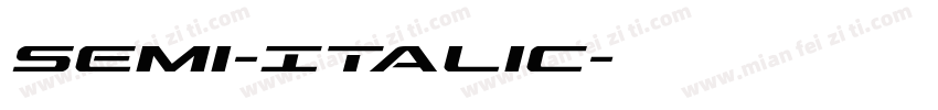 Semi-Italic字体转换