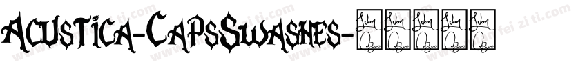Acustica-CapsSwashes字体转换