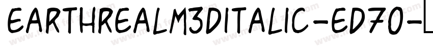 Earthrealm3DItalic-ed7O字体转换