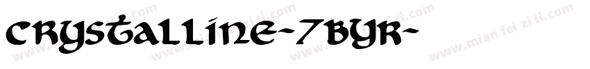Crystalline-7BYR字体转换