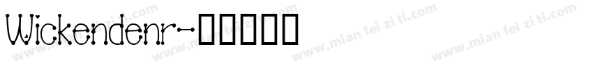 Wickendenr字体转换