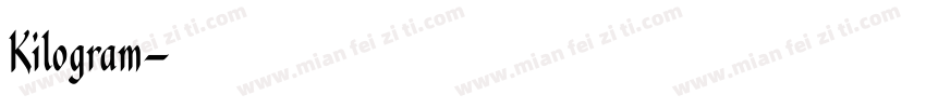 Kilogram字体转换