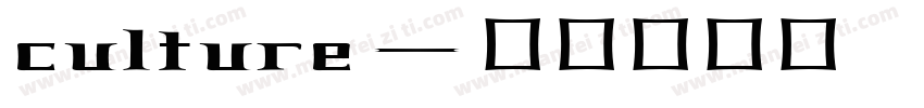 culture字体转换