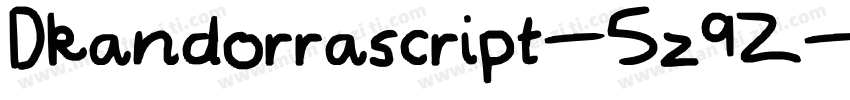 Dkandorrascript-5z9Z字体转换