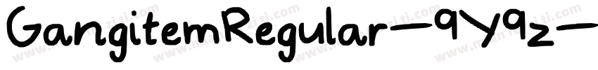 GangitemRegular-9Y9z字体转换