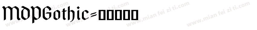 MDPGothic字体转换