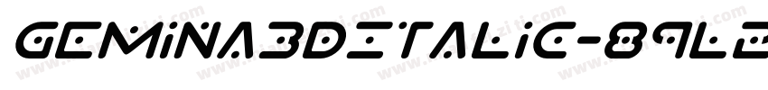 Gemina3DItalic-89l2字体转换