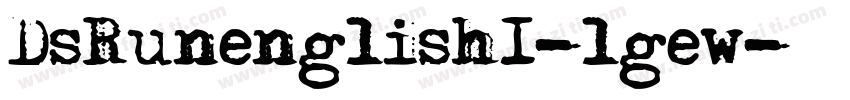 DsRunenglish1-lgew字体转换