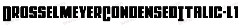 DrosselmeyerCondensedItalic-l1W0字体转换