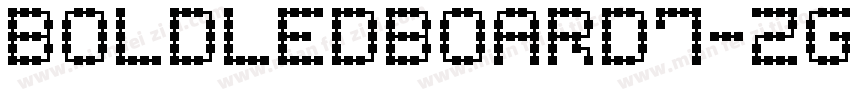 BoldLedBoard7-ZgX3字体转换