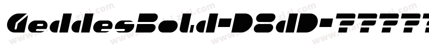 GeddesBold-D8dD字体转换