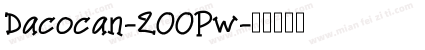 Dacocan-2OOPw字体转换