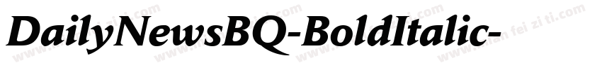DailyNewsBQ-BoldItalic字体转换
