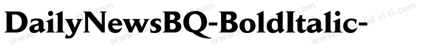 DailyNewsBQ-BoldItalic字体转换