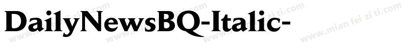 DailyNewsBQ-Italic字体转换