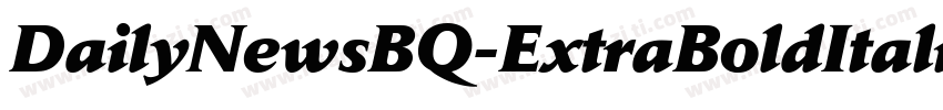 DailyNewsBQ-ExtraBoldItalic字体转换