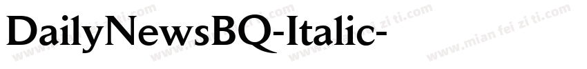 DailyNewsBQ-Italic字体转换