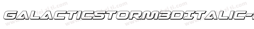 GalacticStorm3DItalic-r6o9字体转换