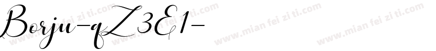 Borju-qZ3E1字体转换