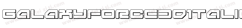 GalaxyForce3DItalic-RmBA字体转换