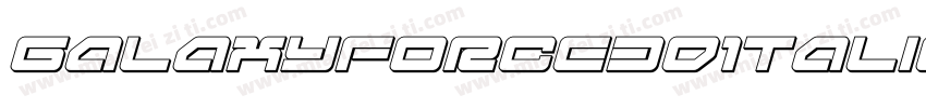 GalaxyForce3DItalic-RmBA字体转换