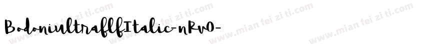 BodoniultraflfItalic-nRv0字体转换