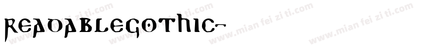ReadableGothic字体转换