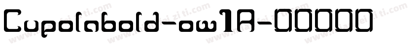 Cupolabold-ow1A字体转换