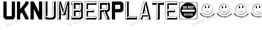 UKNumberPlate字体转换