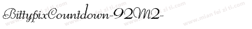 BittypixCountdown-92M2字体转换