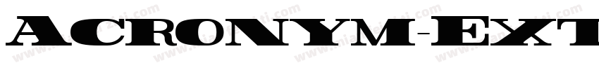 Acronym-ExtraBlack字体转换