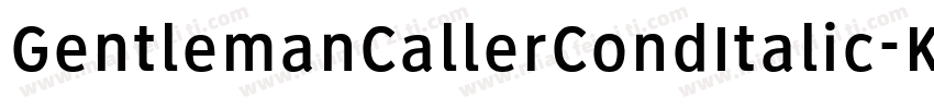 GentlemanCallerCondItalic-KX3W字体转换
