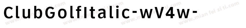 ClubGolfItalic-wV4w字体转换