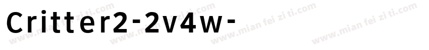 Critter2-2v4w字体转换