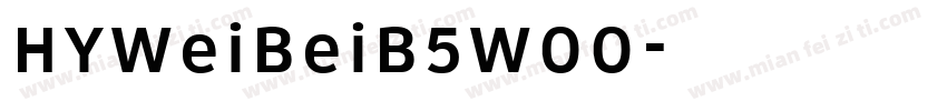 HYWeiBeiB5W00字体转换