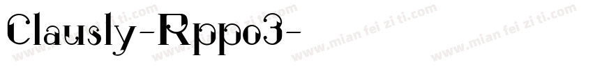 Clausly-Rppo3字体转换