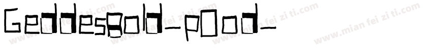 GeddesBold-pOod字体转换