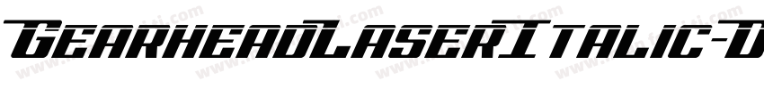 GearheadLaserItalic-D2Px字体转换
