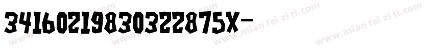 34160219830322875X字体转换