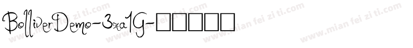BolliverDemo-3za1G字体转换