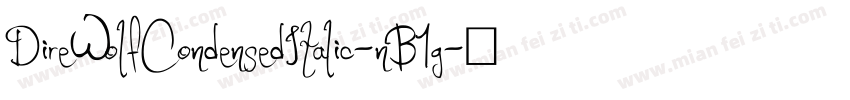 DireWolfCondensedItalic-nB1g字体转换