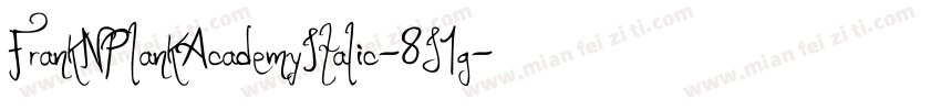 FrankNPlankAcademyItalic-8J1g字体转换