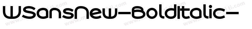 WSansNew-BoldItalic字体转换