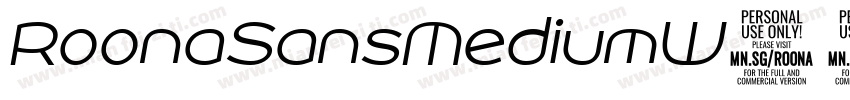RoonaSansMediumW01-I字体转换
