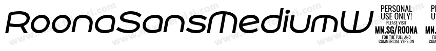 RoonaSansMediumW01-I字体转换