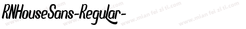 RNHouseSans-Regular字体转换