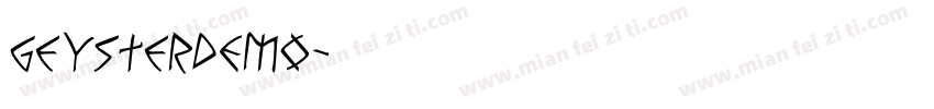 GeysterDEMO字体转换
